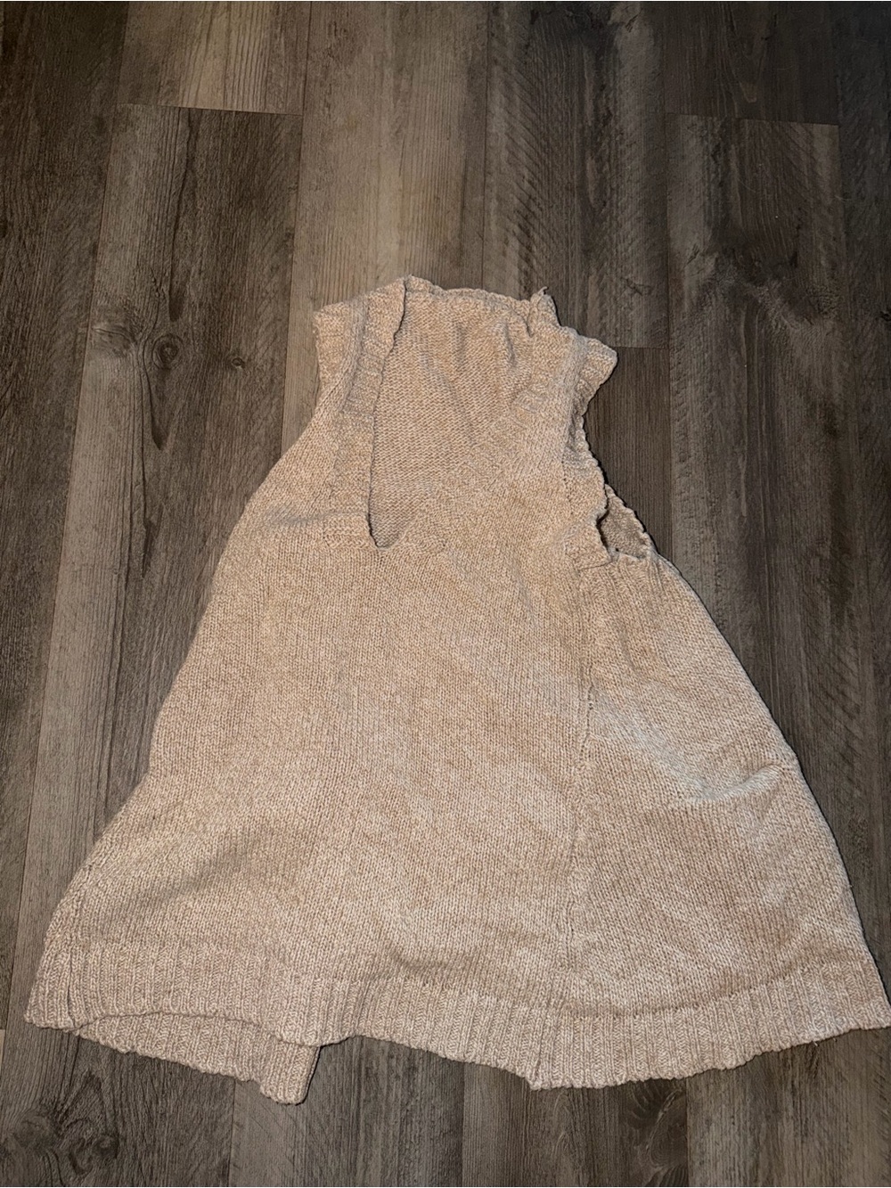 Cozy Knit Sleeveless Sweater Vest- Cream
